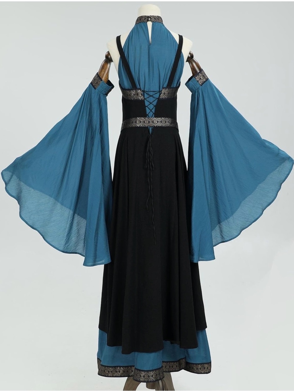Medieval Renaissance Dress Costume Elf Off Shoulder Belt and Sleeves - Picture 4 of 7